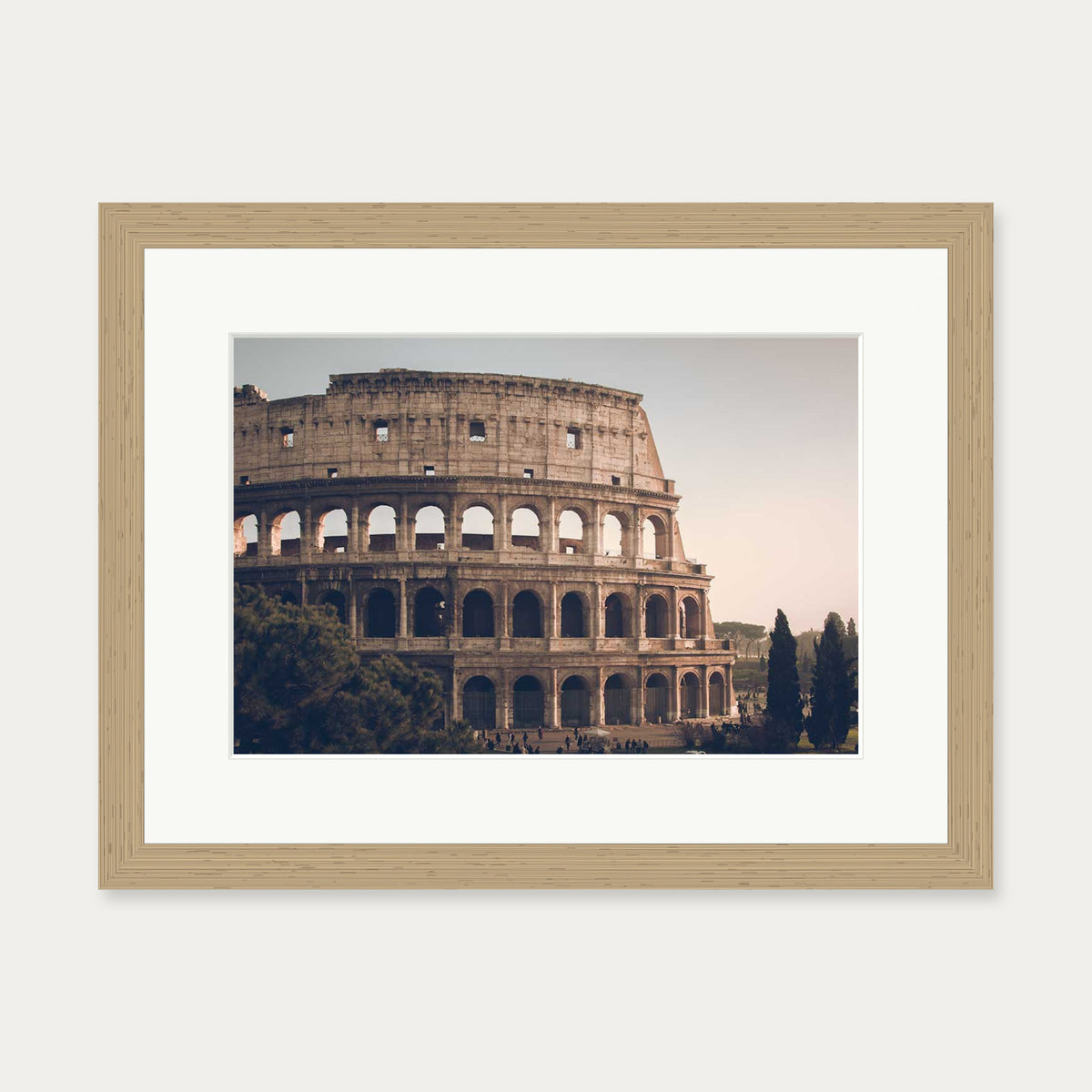 Colosseum II Art Print — 30 x 40 cm — Oak Frame