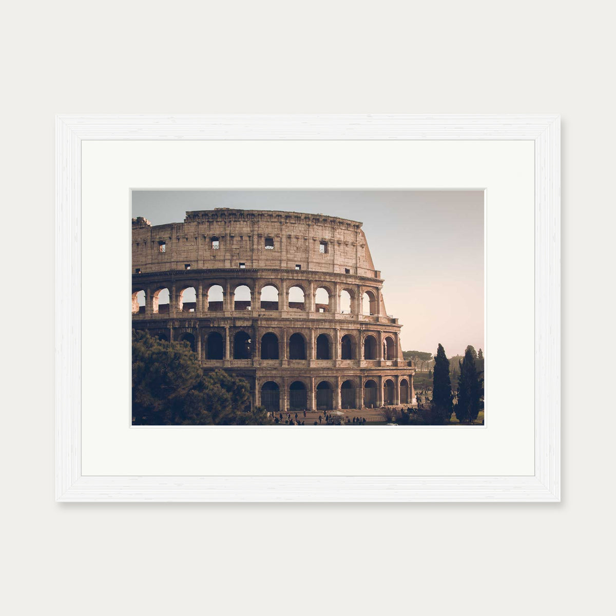 Colosseum II Art Print — 30 x 40 cm — White Frame