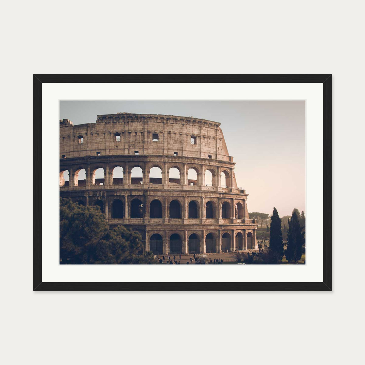 Colosseum II Art Print — 50 x 70 cm — Black Frame