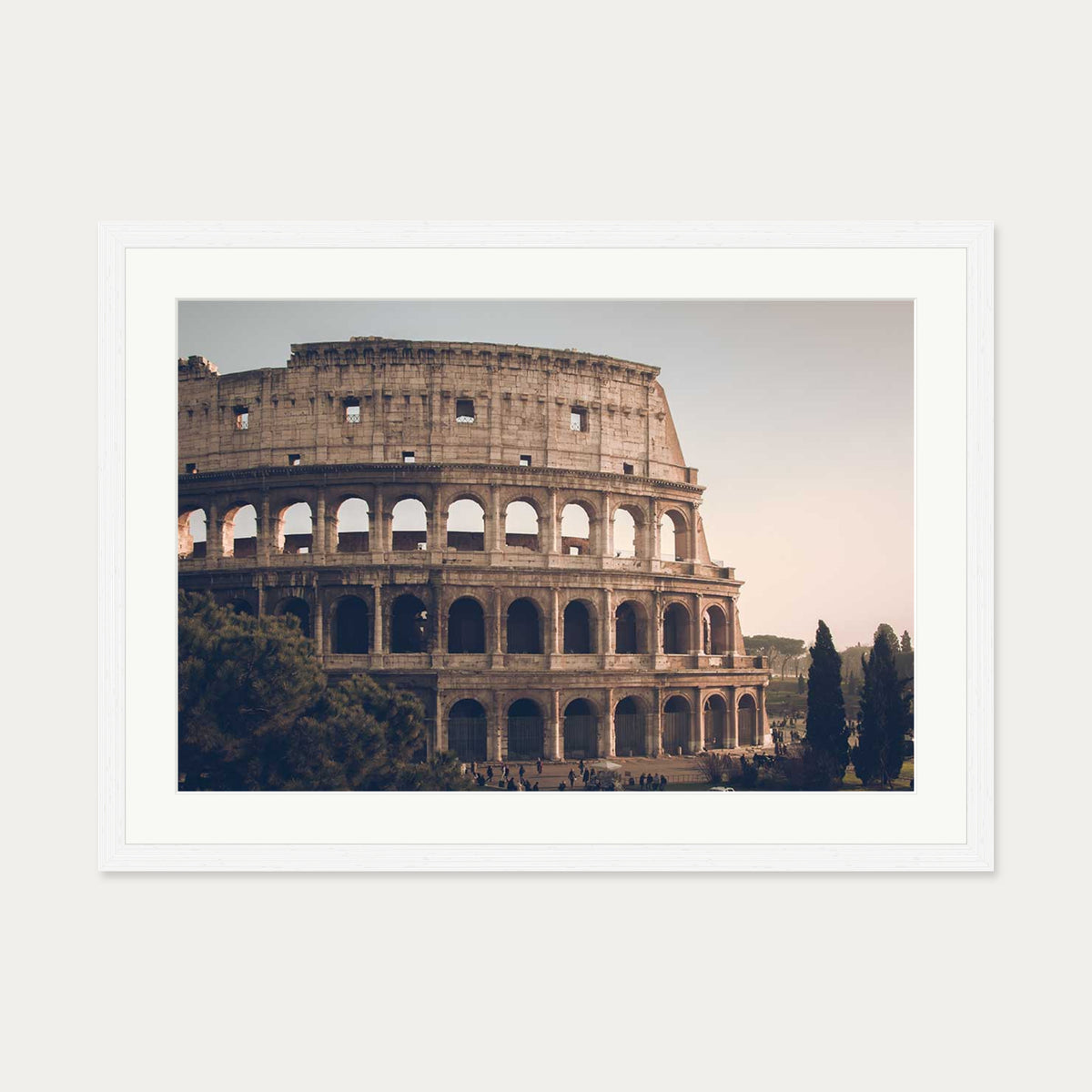Colosseum II Art Print — 50 x 70 cm — White Frame