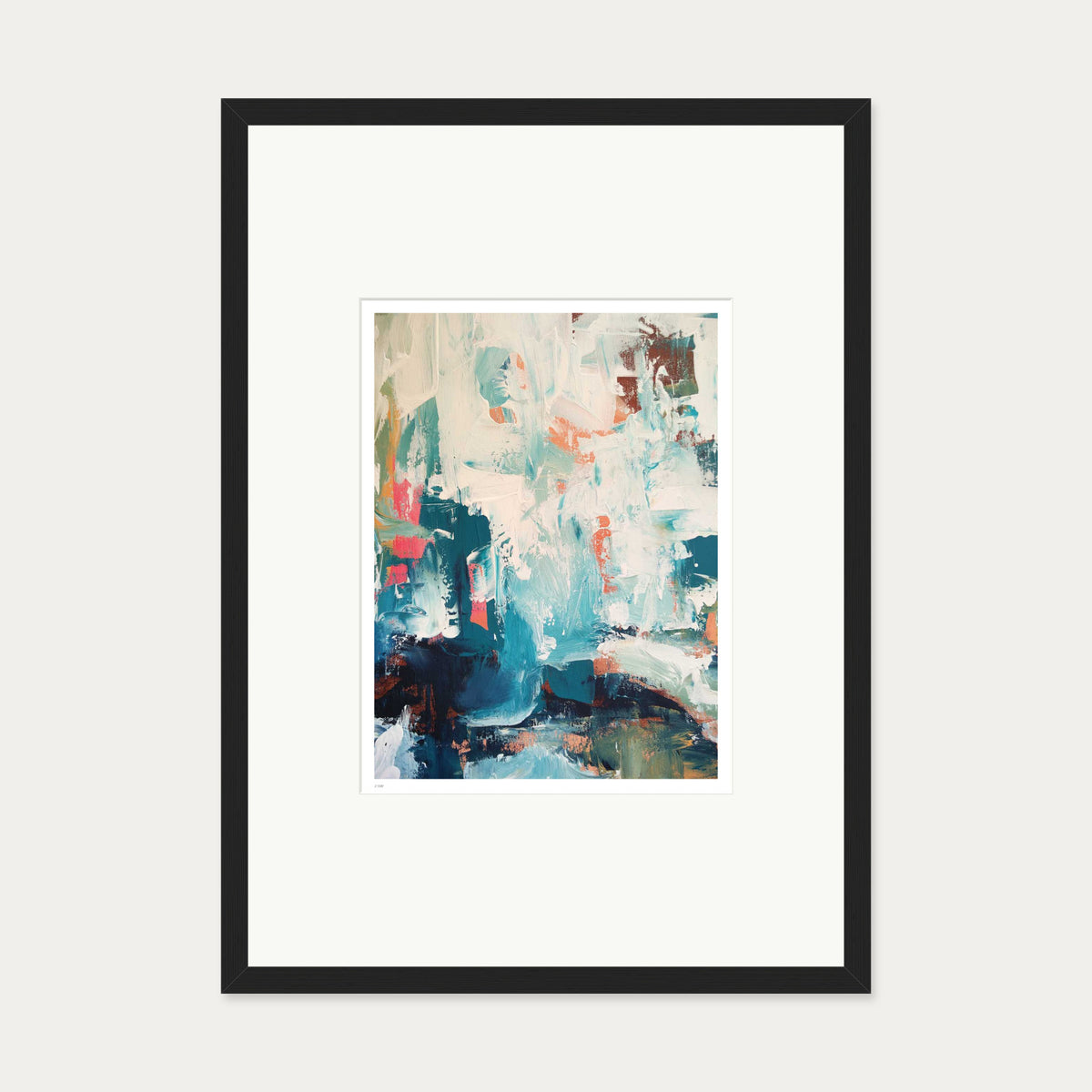 Colour Block 16 Limited Edition Print — 50 x 70 cm — Black Frame