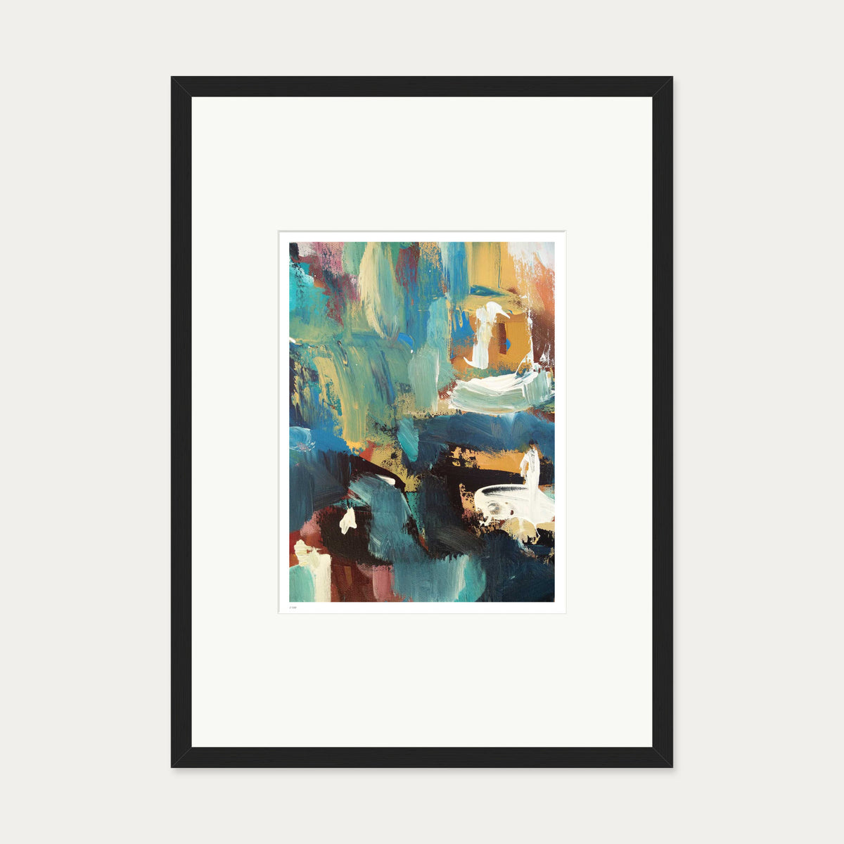 Colour Block 23 Limited Edition Print — 50 x 70 cm — Black Frame
