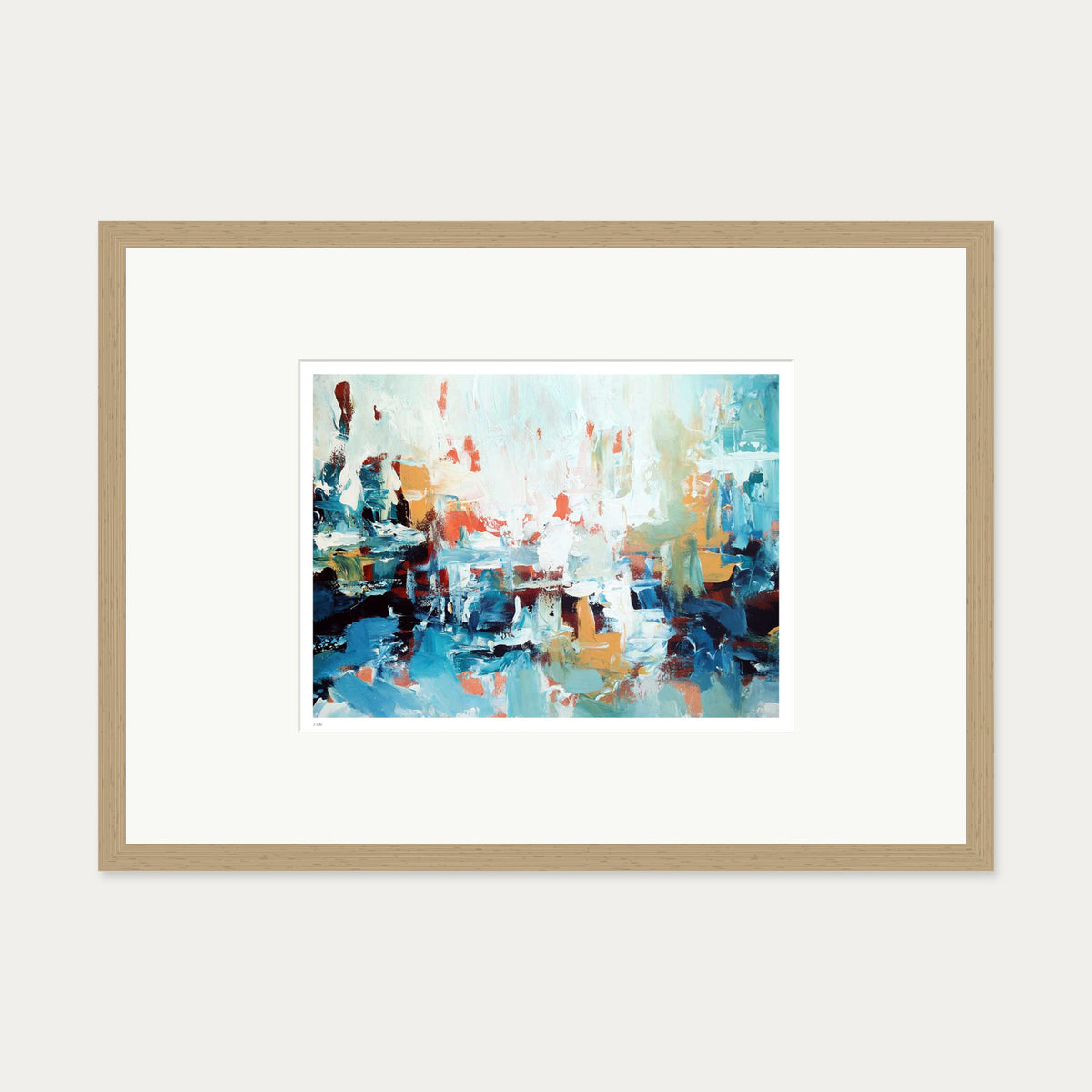 Colour Block 26 Limited Edition Print — 50 x 70 cm — Oak Frame