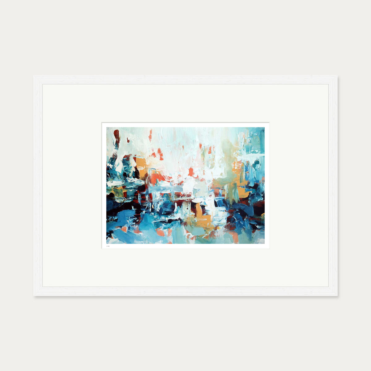 Colour Block 26 Limited Edition Print — 50 x 70 cm — White Frame