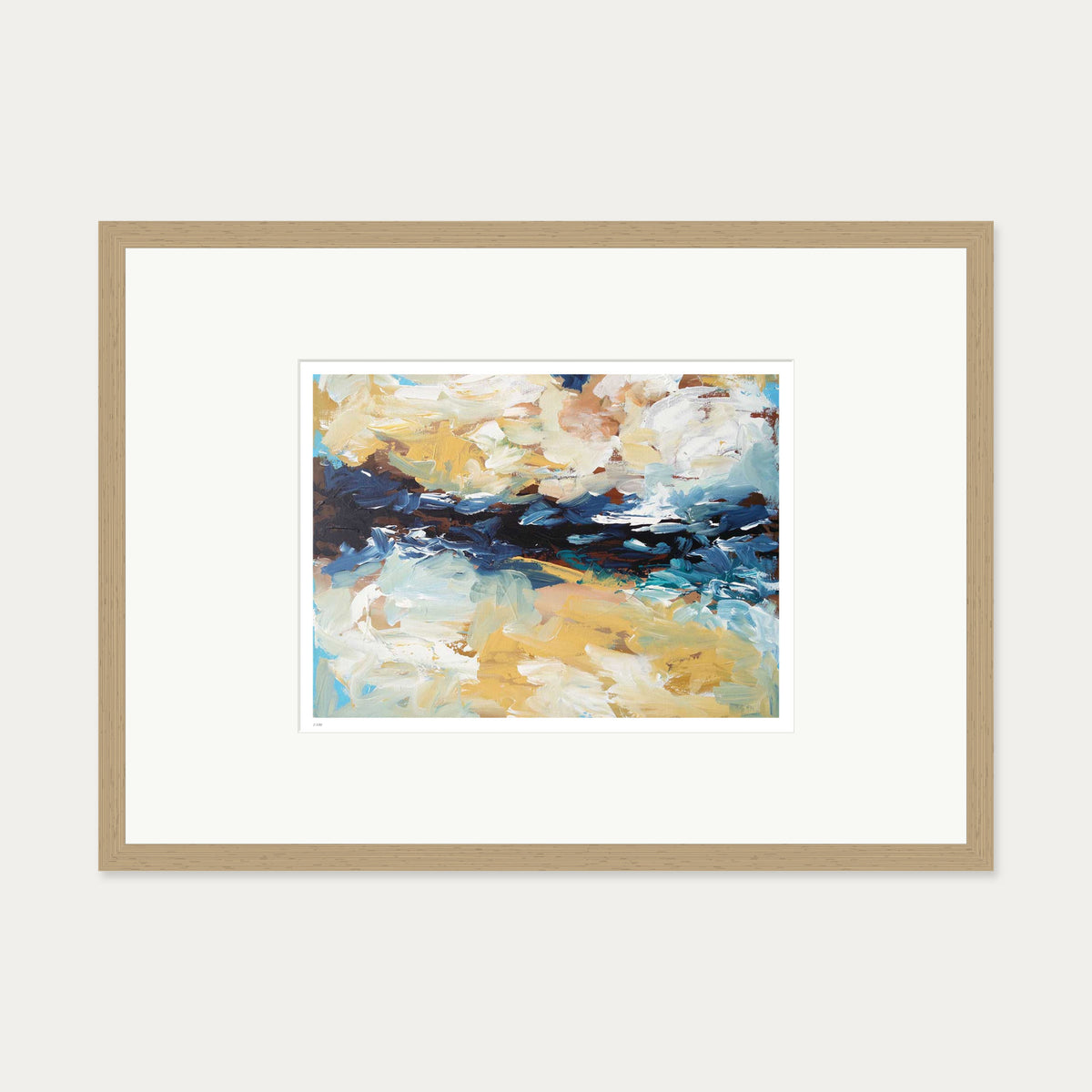 Colour Block 29 Limited Edition Print — 50 x 70 cm — Oak Frame