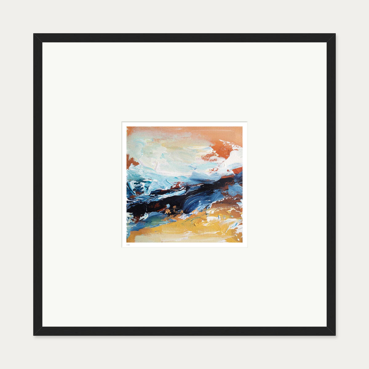 Colour Block 36 Limited Edition Print — 70 x 70 cm — Black Frame