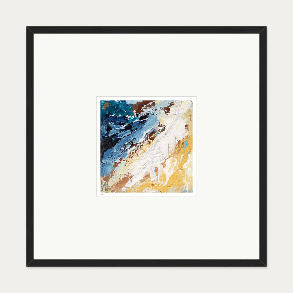 Colour Block 37 Limited Edition Print — 70 x 70 cm — Black Frame