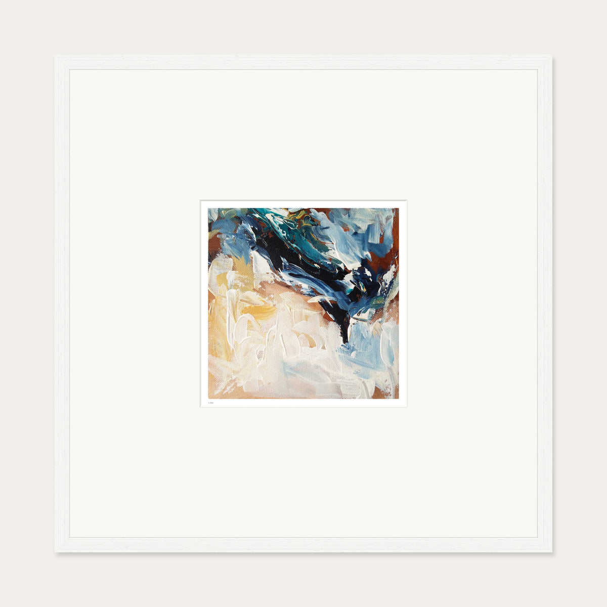 Colour Block 41 Limited Edition Print — 70 x 70 cm — White Frame