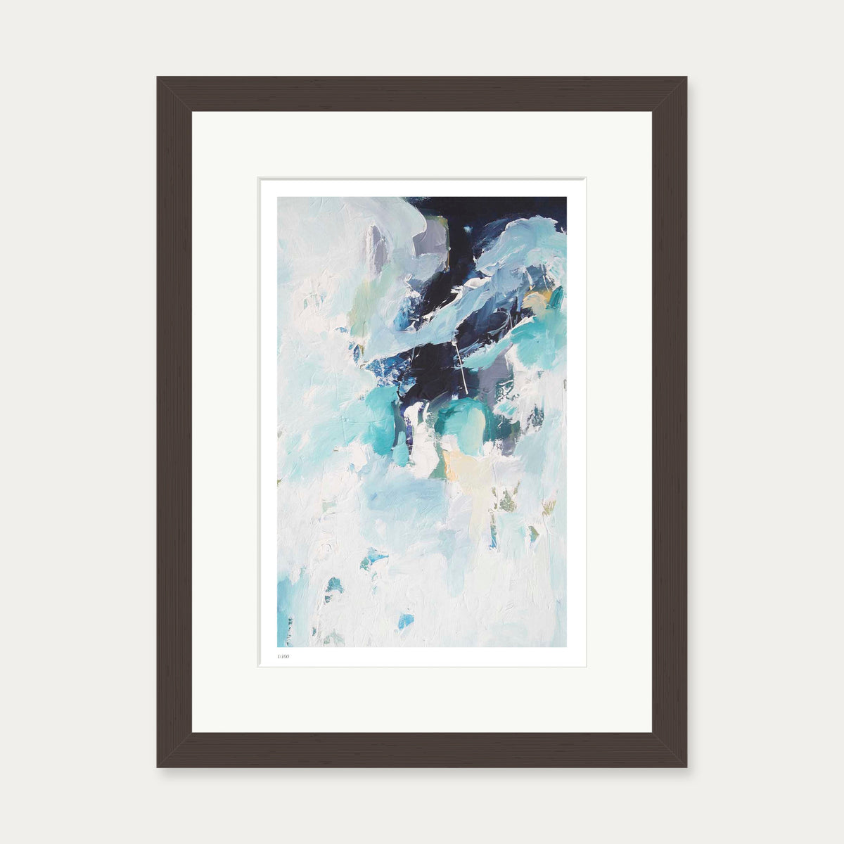 Colour Block 43 Limited Edition Print — 30 x 40 cm — Brown Frame