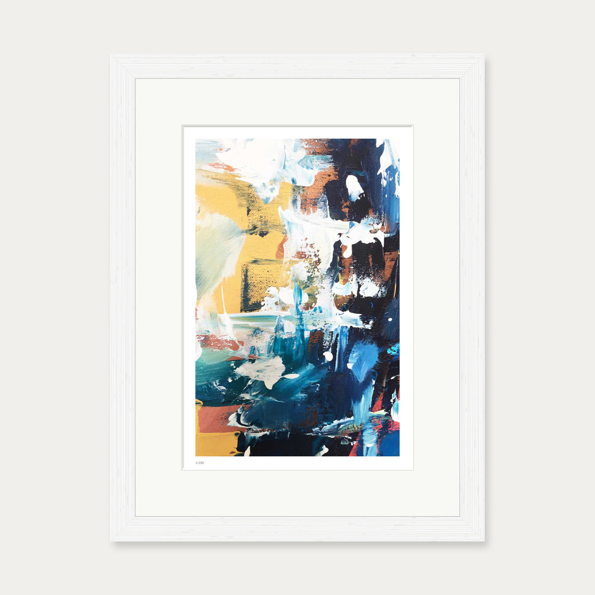 Colour Block 44 Limited Edition Print — 30 x 40 cm — White Frame
