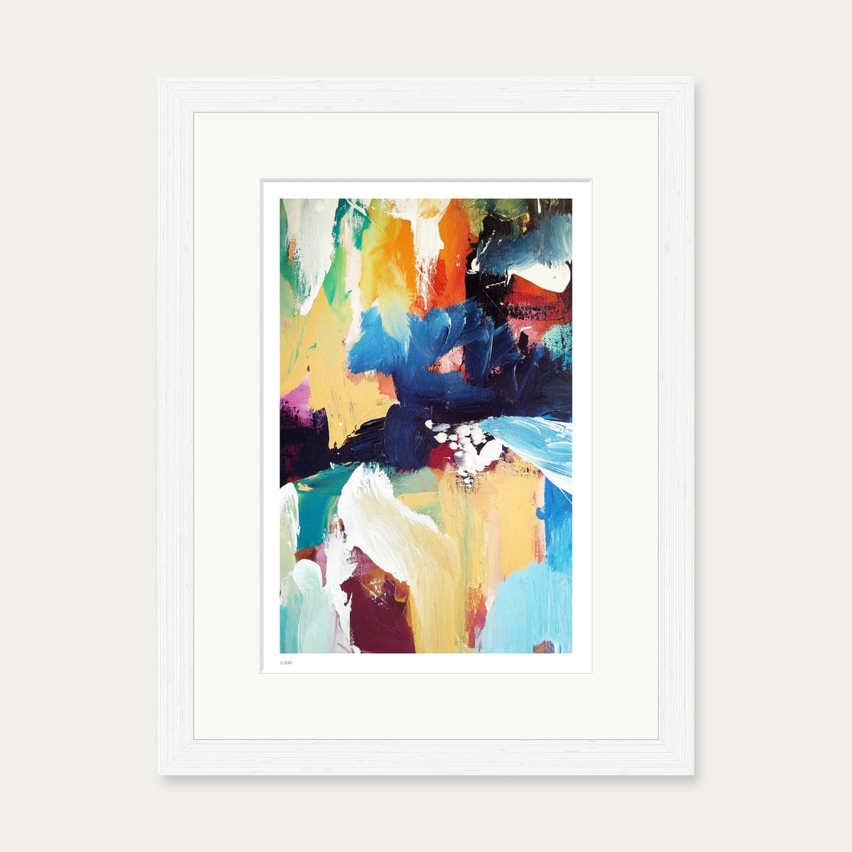 Colour Block 47 Limited Edition Print — 30 x 40 cm — White Frame