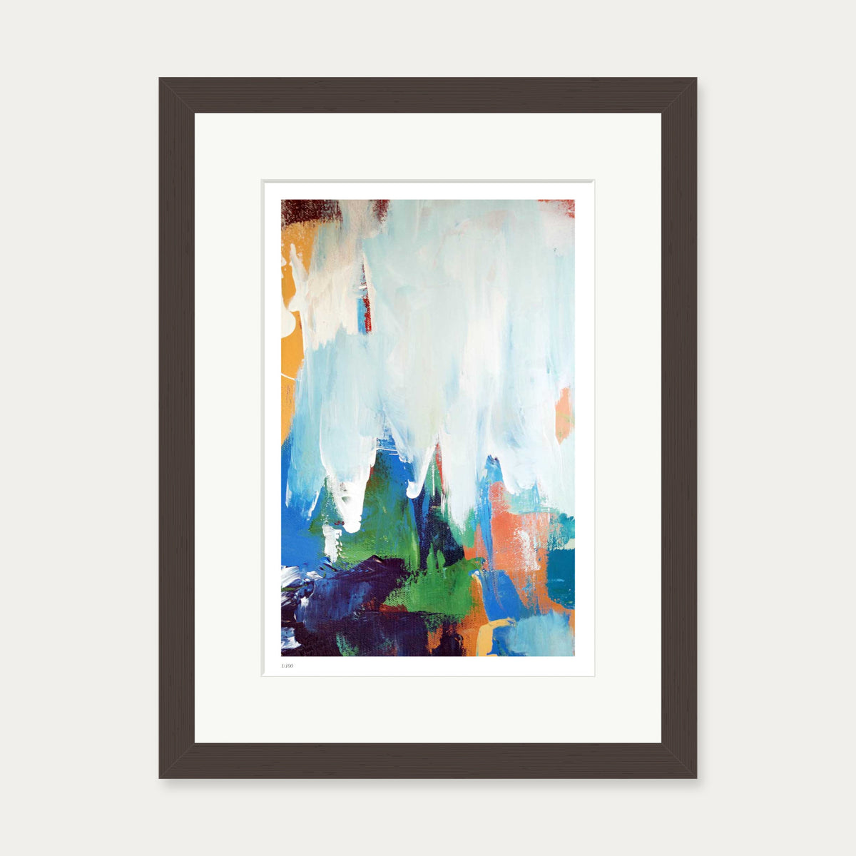 Colour Block 48 Limited Edition Print — 30 x 40 cm — Brown Frame