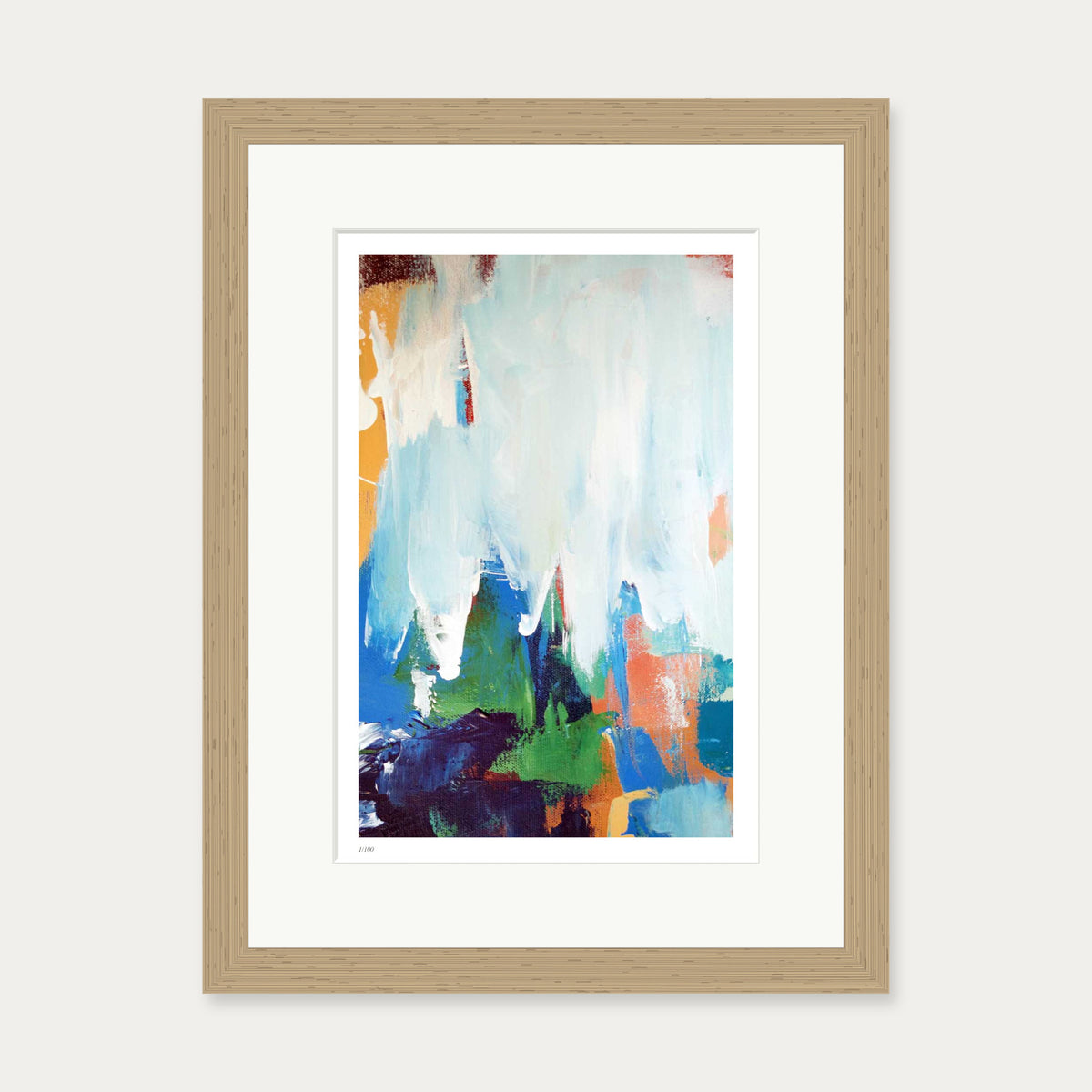 Colour Block 48 Limited Edition Print — 30 x 40 cm — Oak Frame
