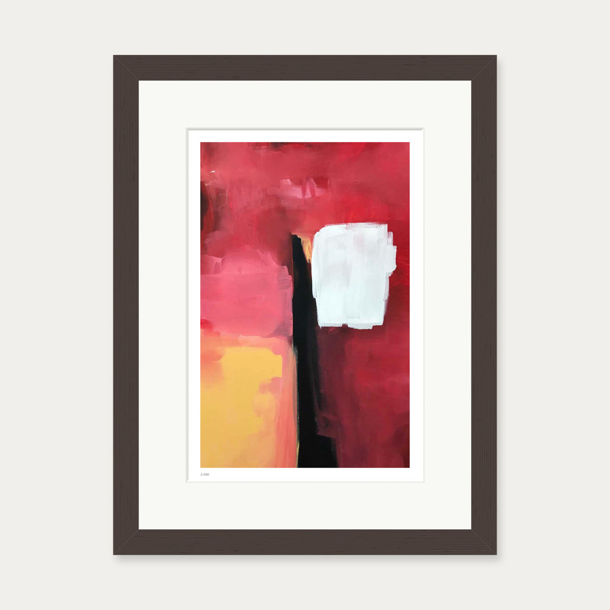Colour Block 57 Limited Edition Print — 30 x 40 cm — Brown Frame