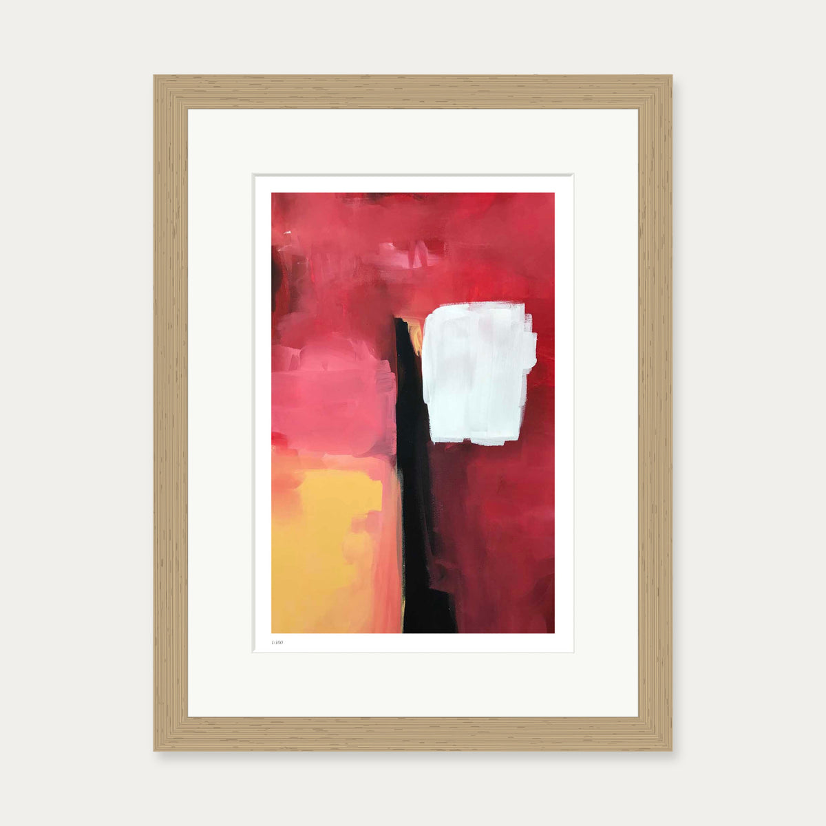 Colour Block 57 Limited Edition Print — 30 x 40 cm — Oak Frame