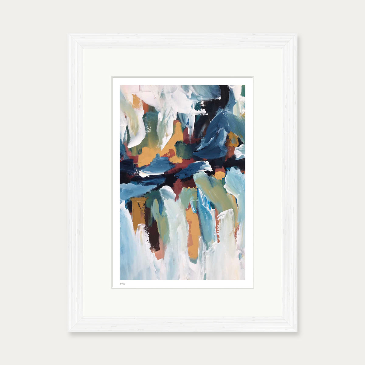 Colour Block 58 Limited Edition Print — 30 x 40 cm — White Frame