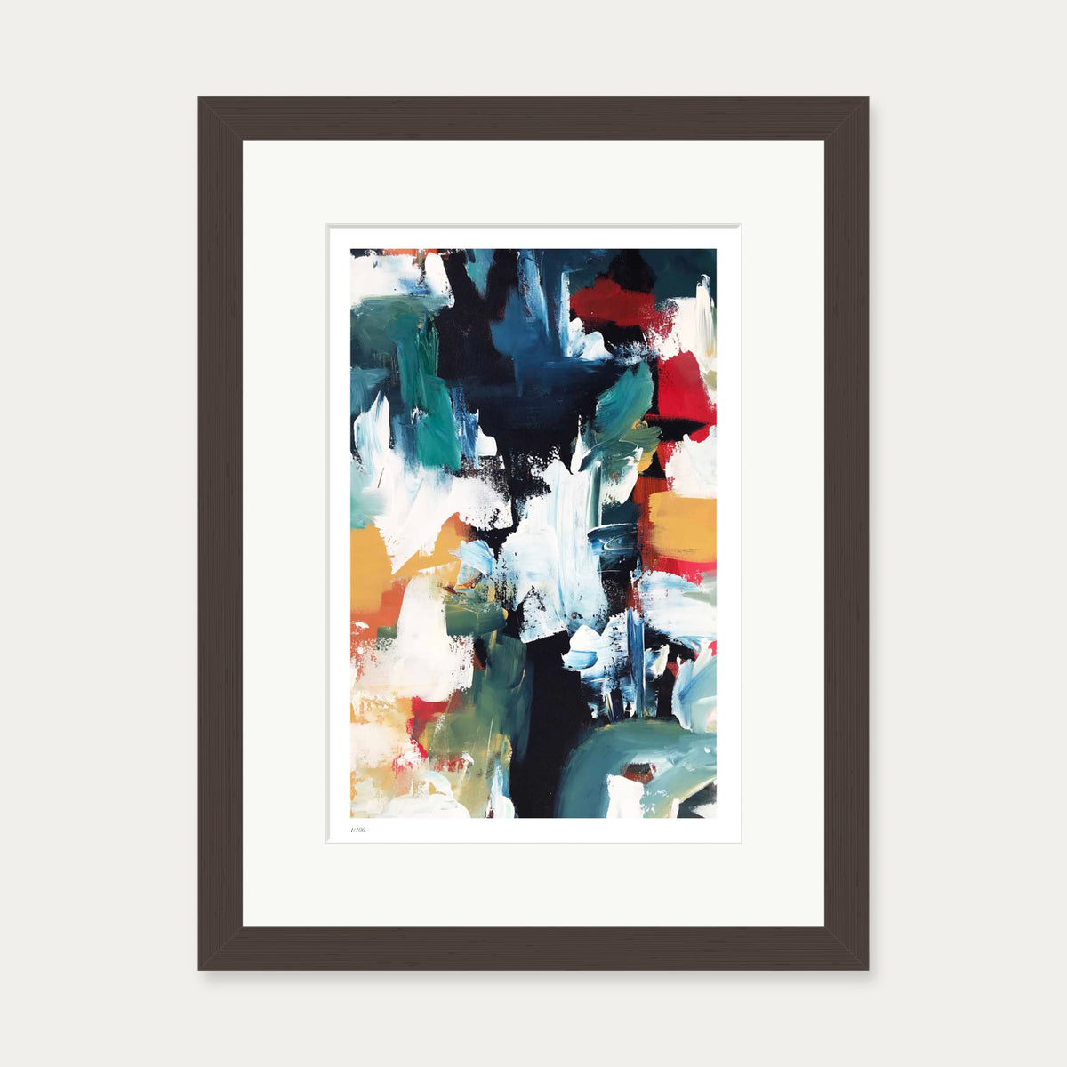 Colour Block 59 Limited Edition Print — 30 x 40 cm — Brown Frame