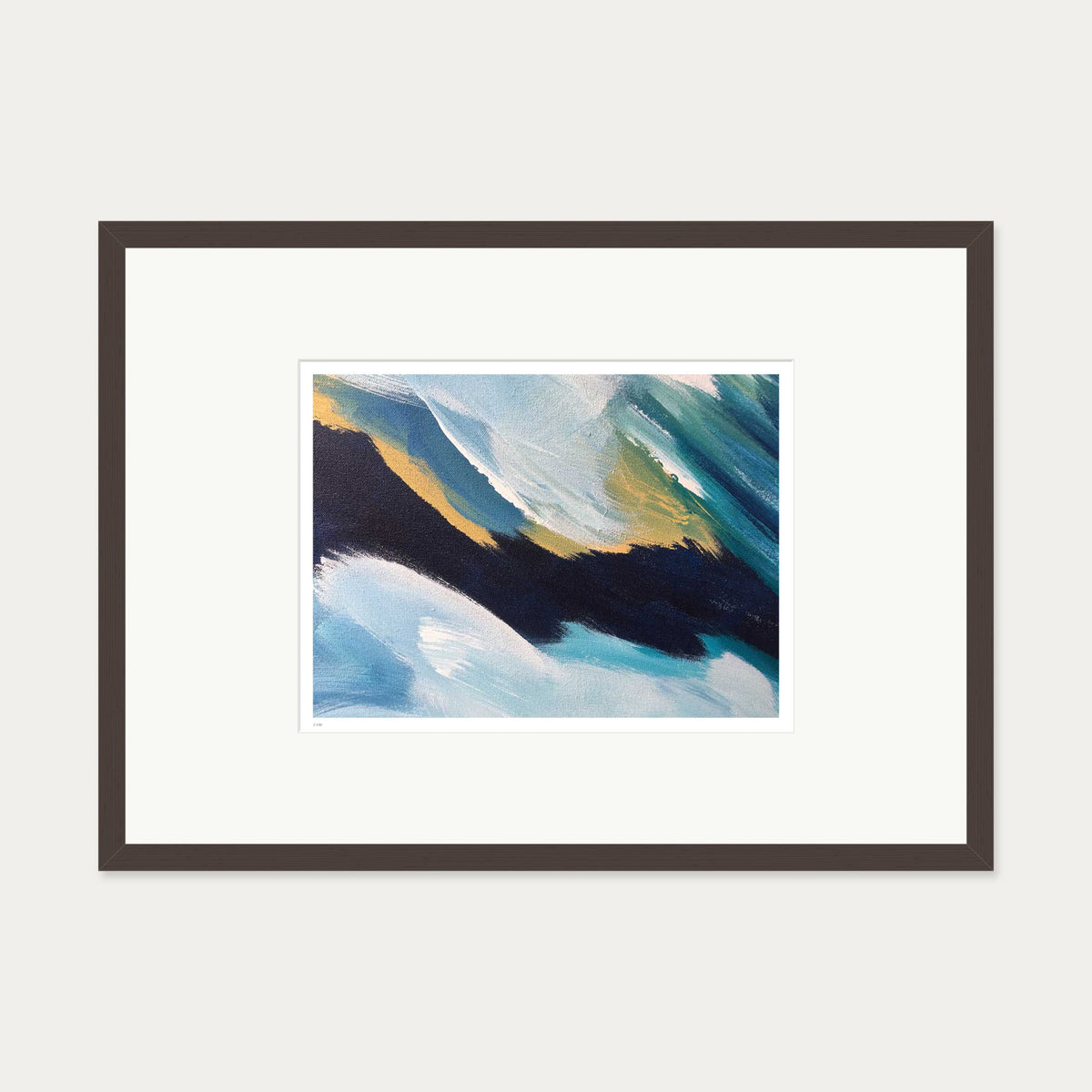 Colour Block 6 Limited Edition Print — 50 x 70 cm — Brown Frame