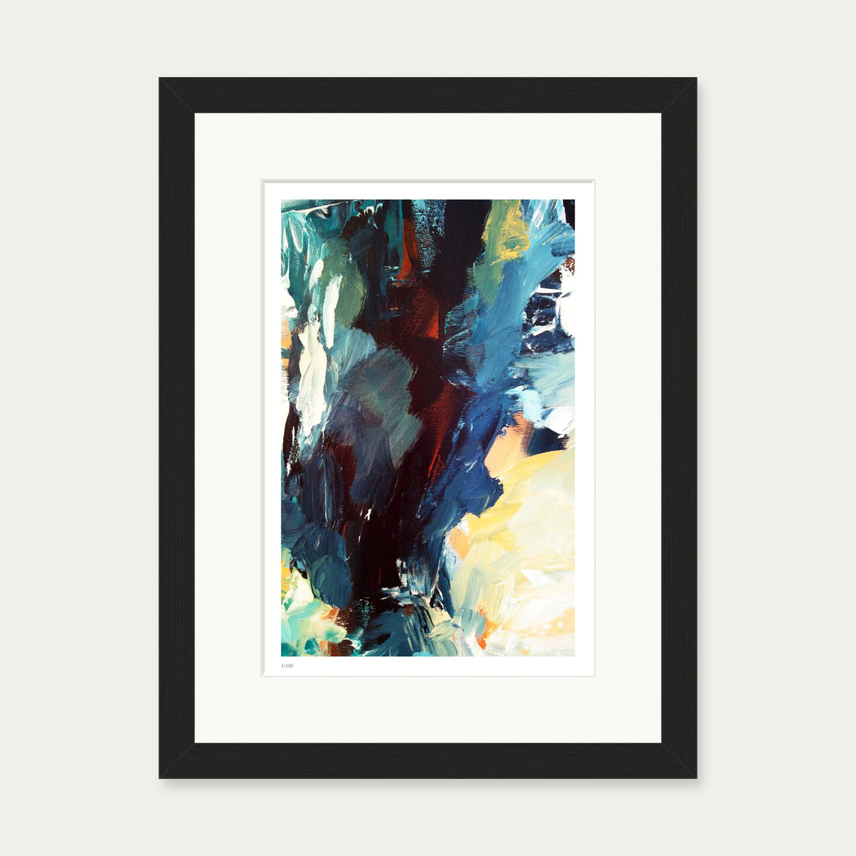 Colour Block 68 Limited Edition Print — 30 x 40 cm — Black Frame