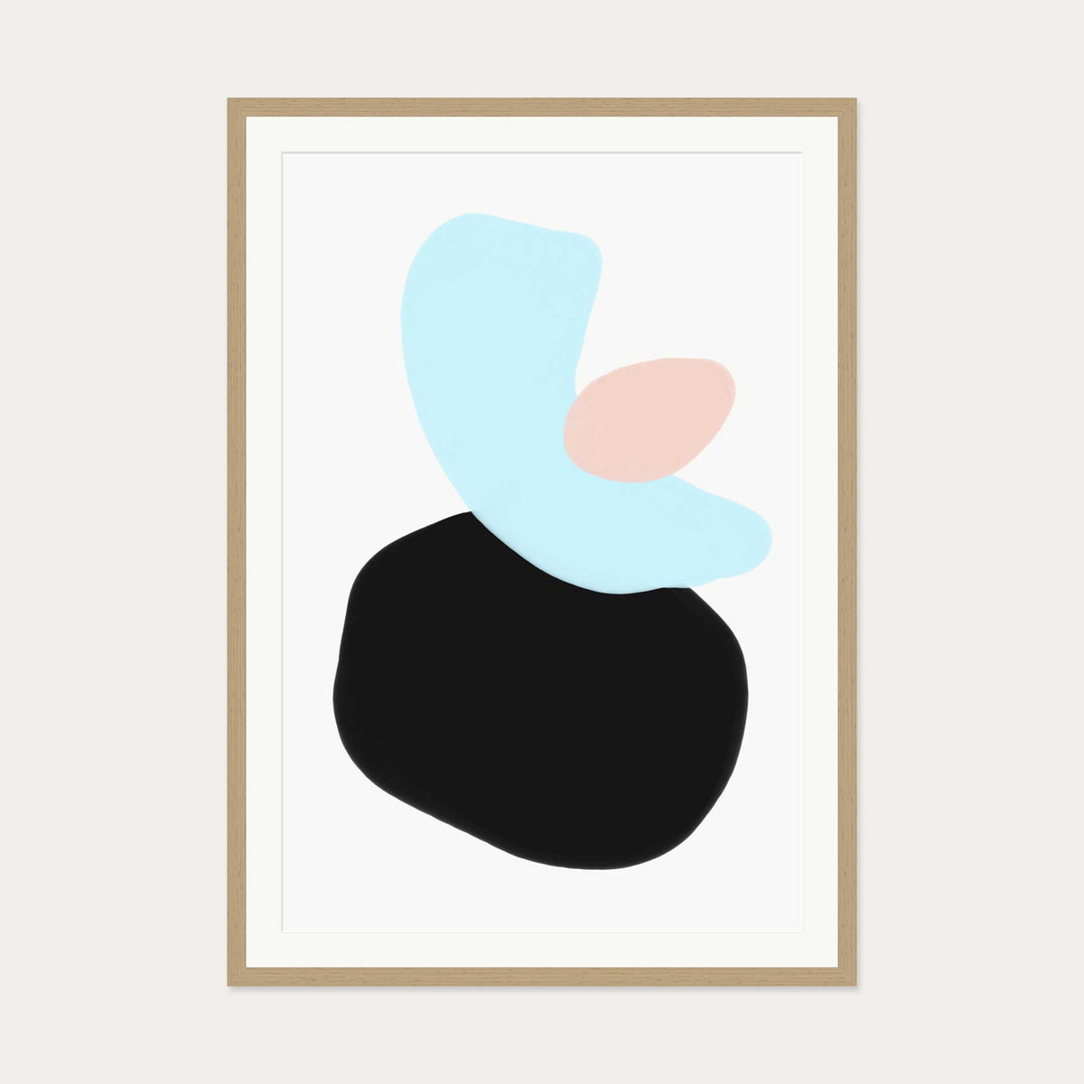 Colour Composition Art Print — 70 x 100 cm — Oak Frame