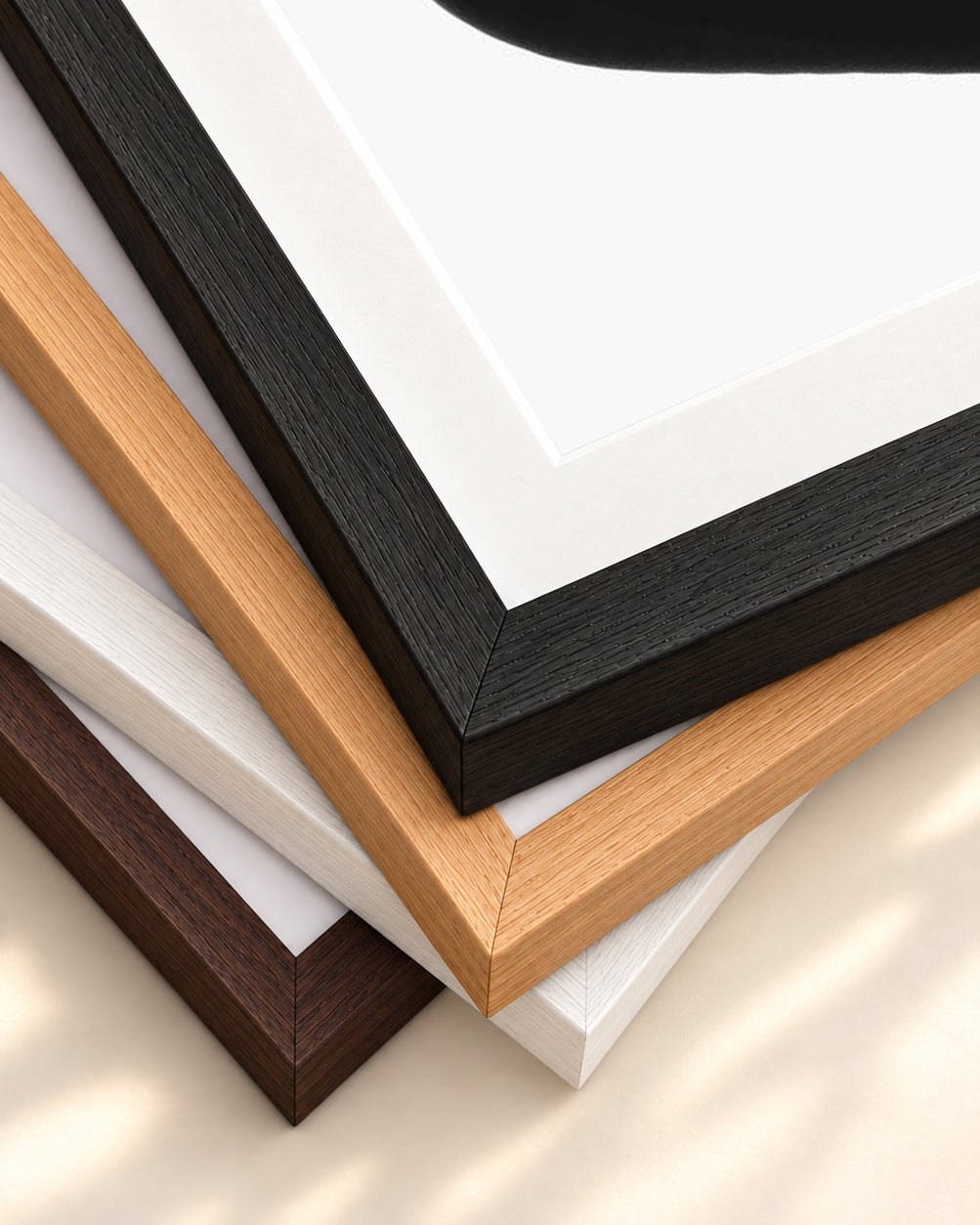 Colour Composition Art Print — framed print corner with 5 cm mount and bevel