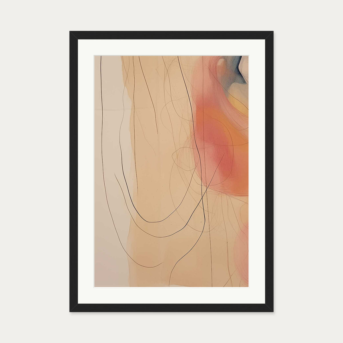 Colour Flow Art Print — 50 x 70 cm — Black Frame