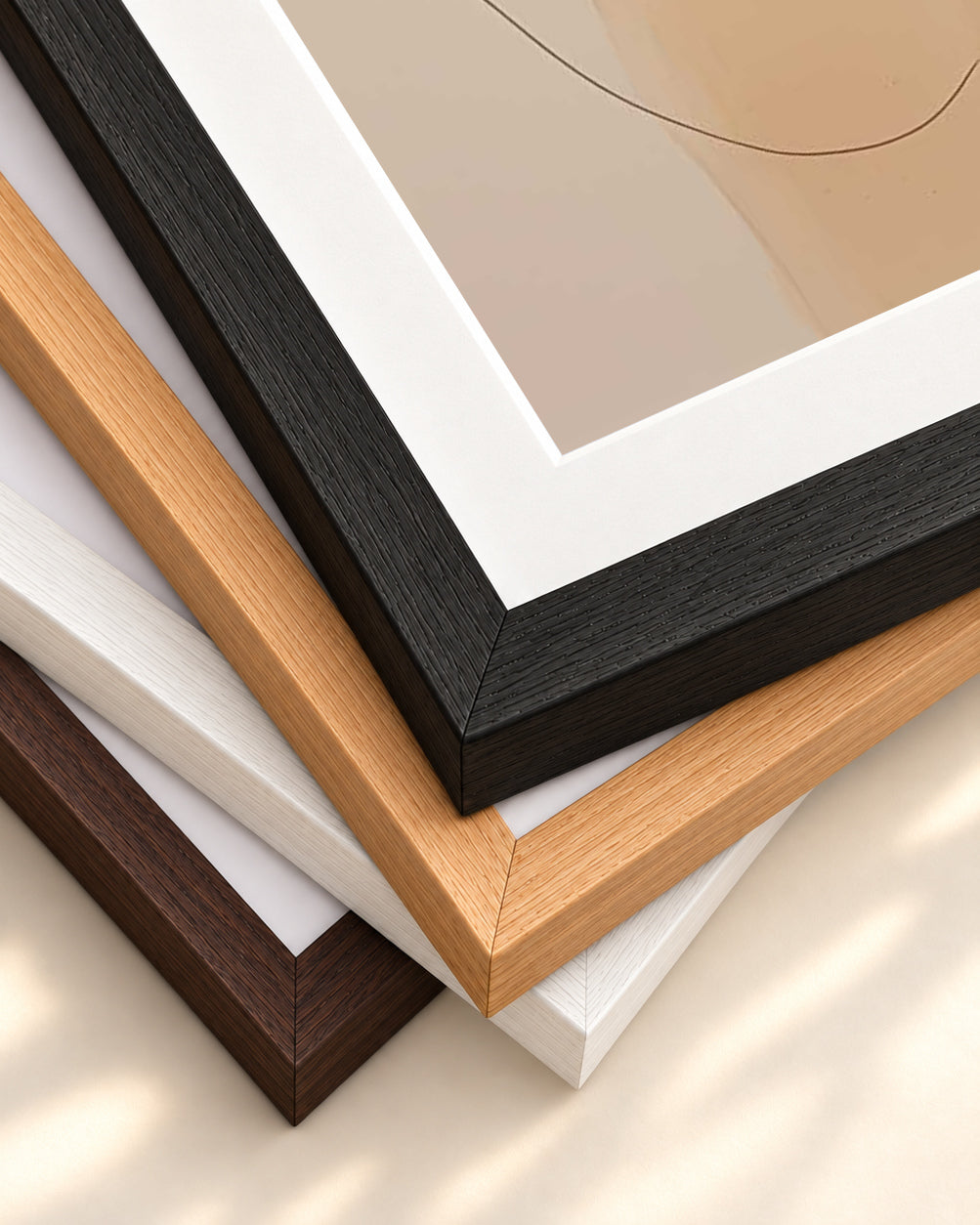 Colour Flow Art Print — framed print corner with 5 cm mount and bevel