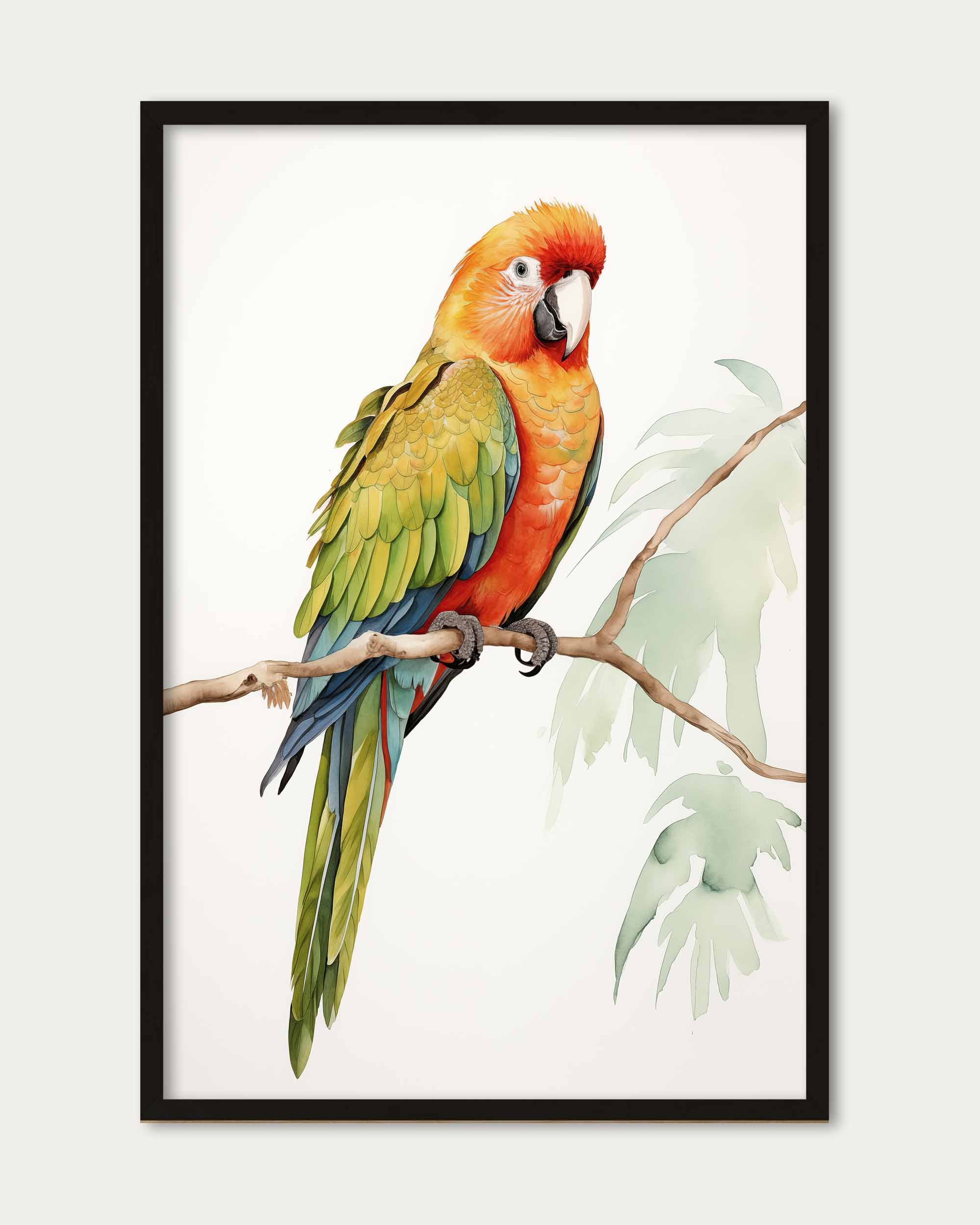 Colourful Parrot Wall Art Print