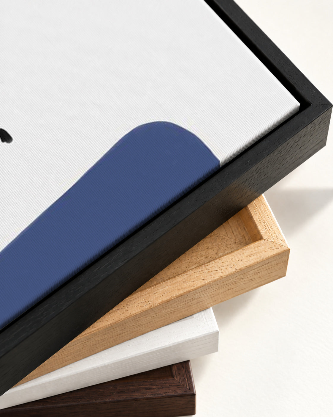 Colourful Abstract Canvas Art — framed canvas corner and wrapped canvas detail
