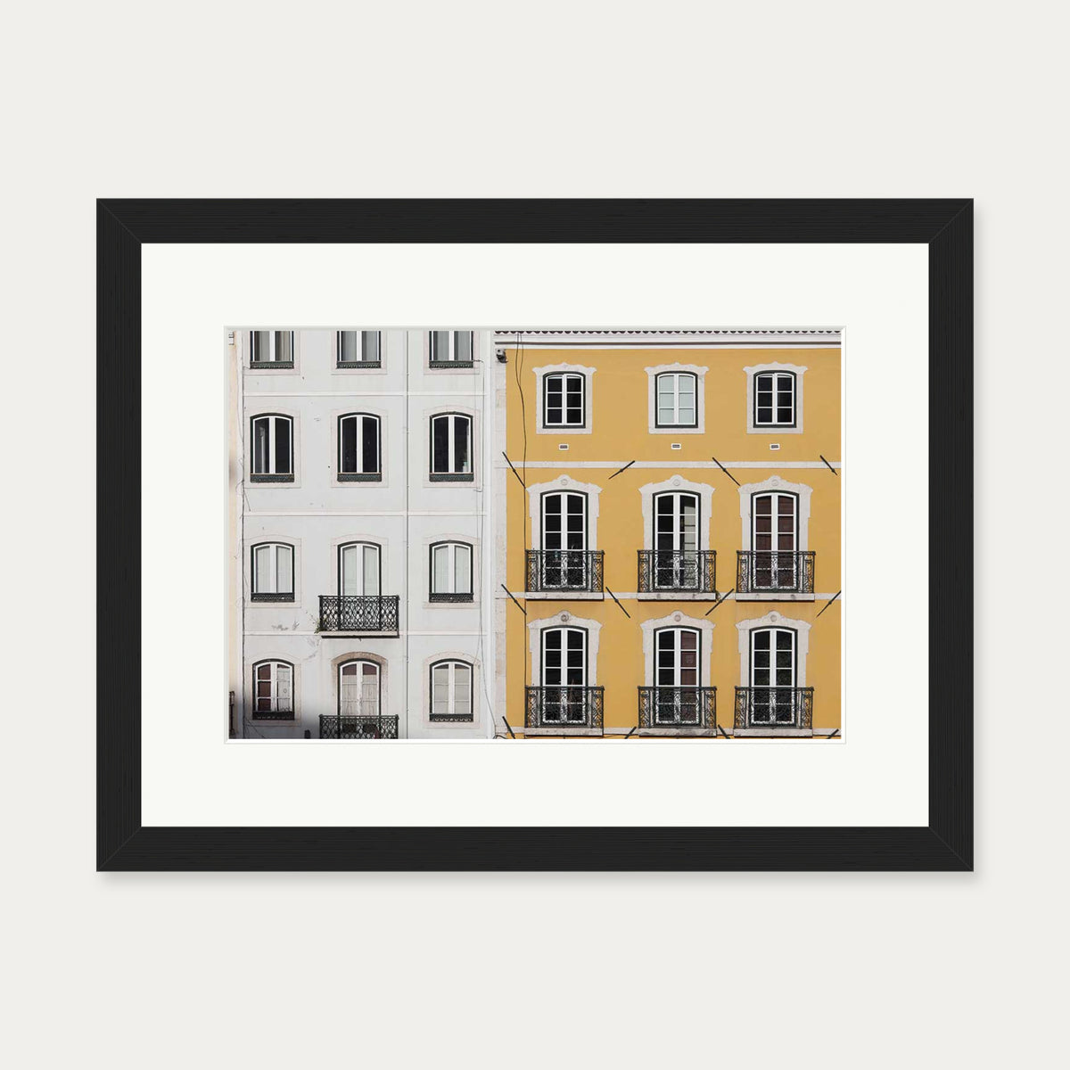 Colourful Dutch Houses On The River Poster — 30 x 40 cm — Black Frame