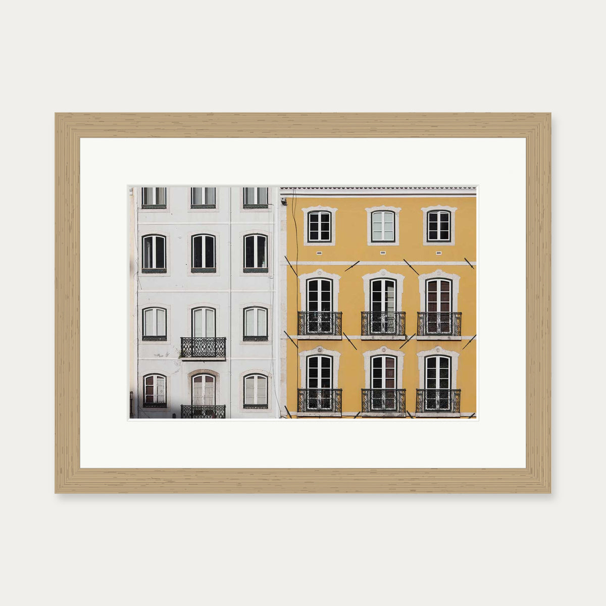 Colourful Dutch Houses On The River Poster — 30 x 40 cm — Oak Frame