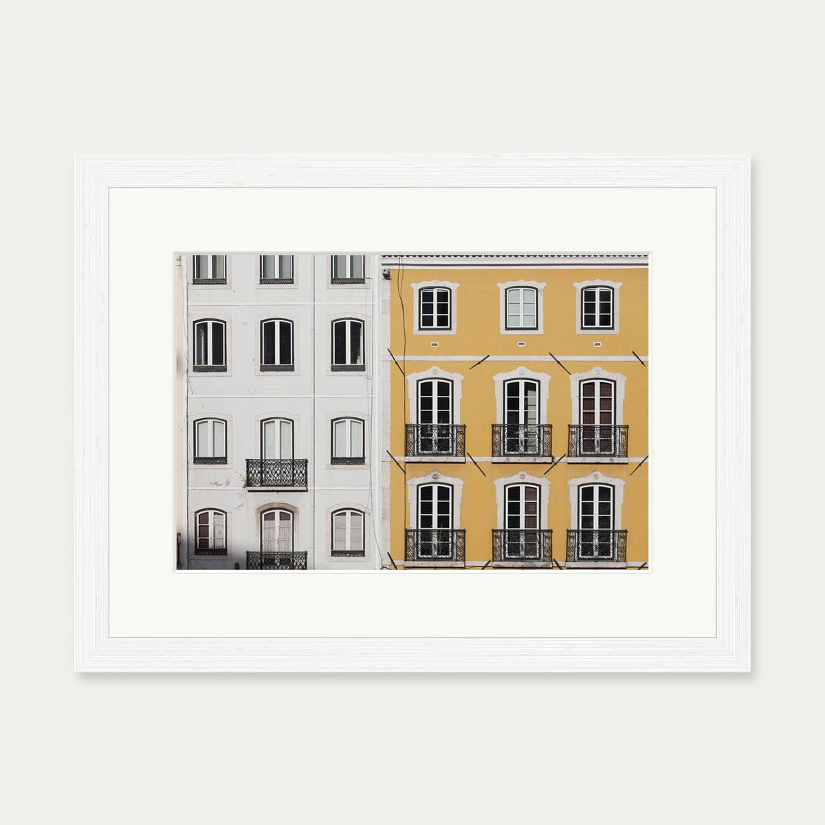 Colourful Dutch Houses On The River Poster — 30 x 40 cm — White Frame