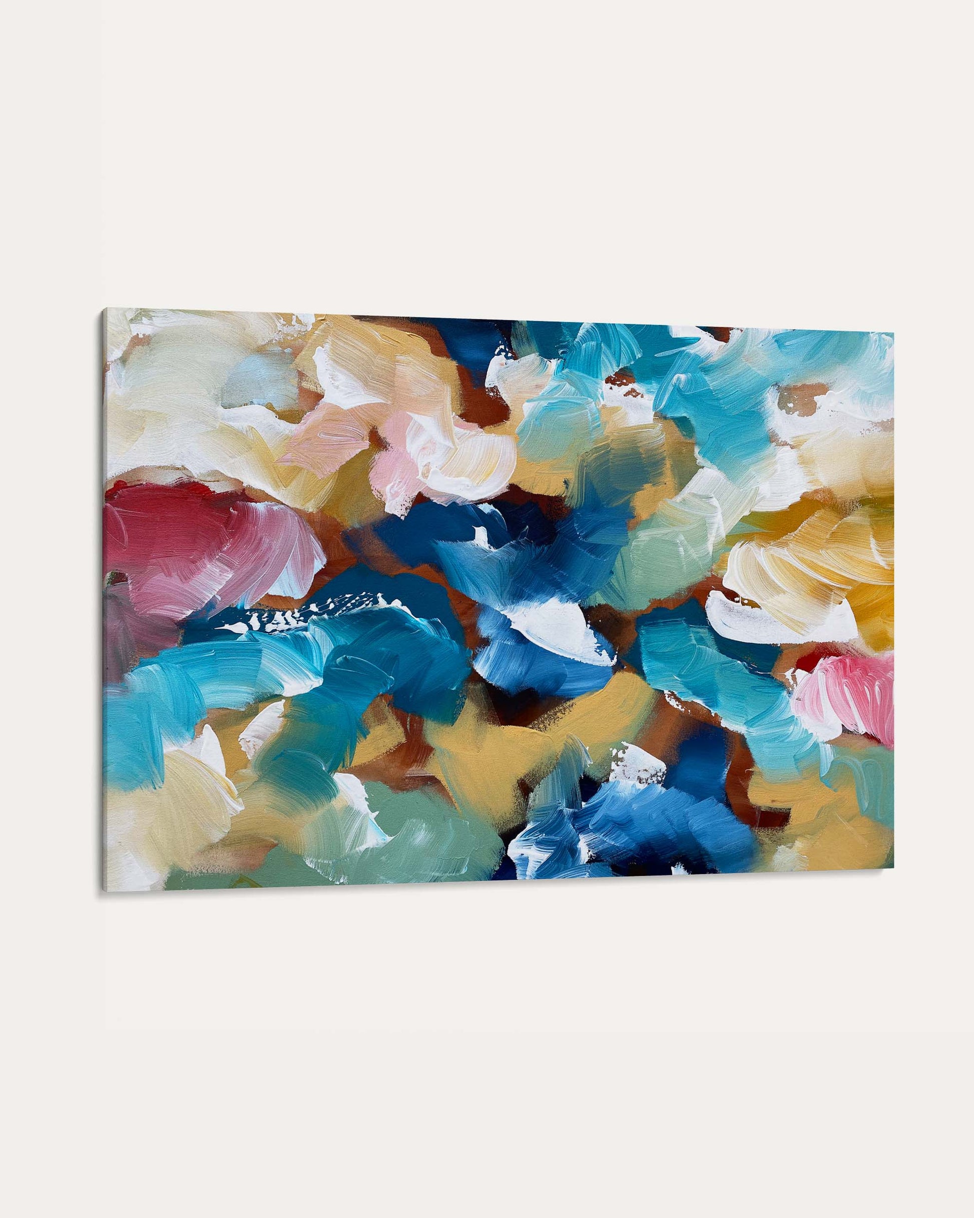 Abstract art print with colorful abstract design on a white background