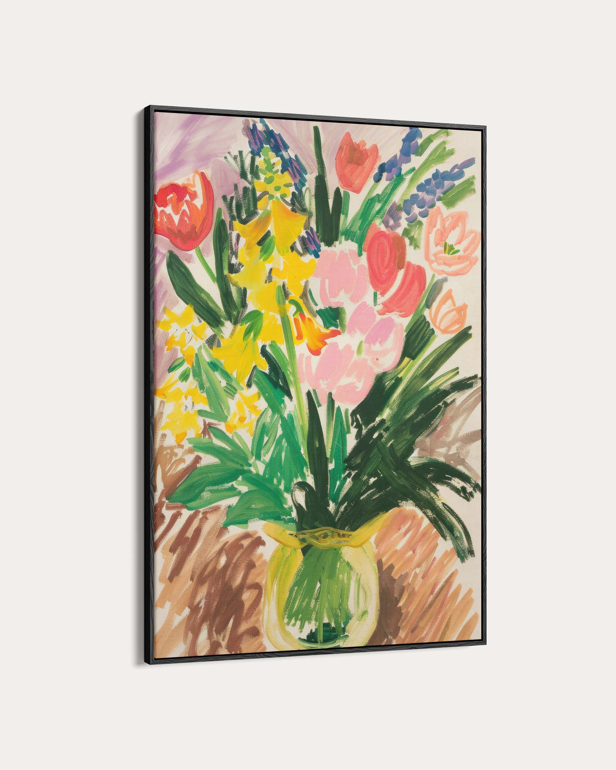 Colourful Flowers Sketch Wall Art