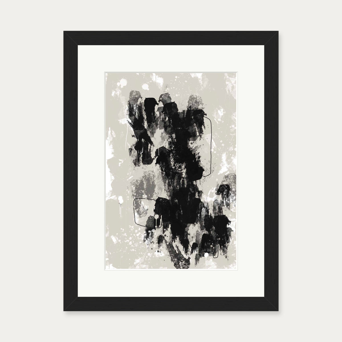 Construction Art Print — 30 x 40 cm — Black Frame