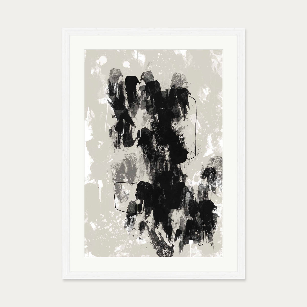 Construction Art Print — 50 x 70 cm — White Frame