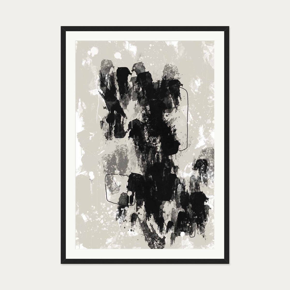 Construction Art Print — 70 x 100 cm — Black Frame