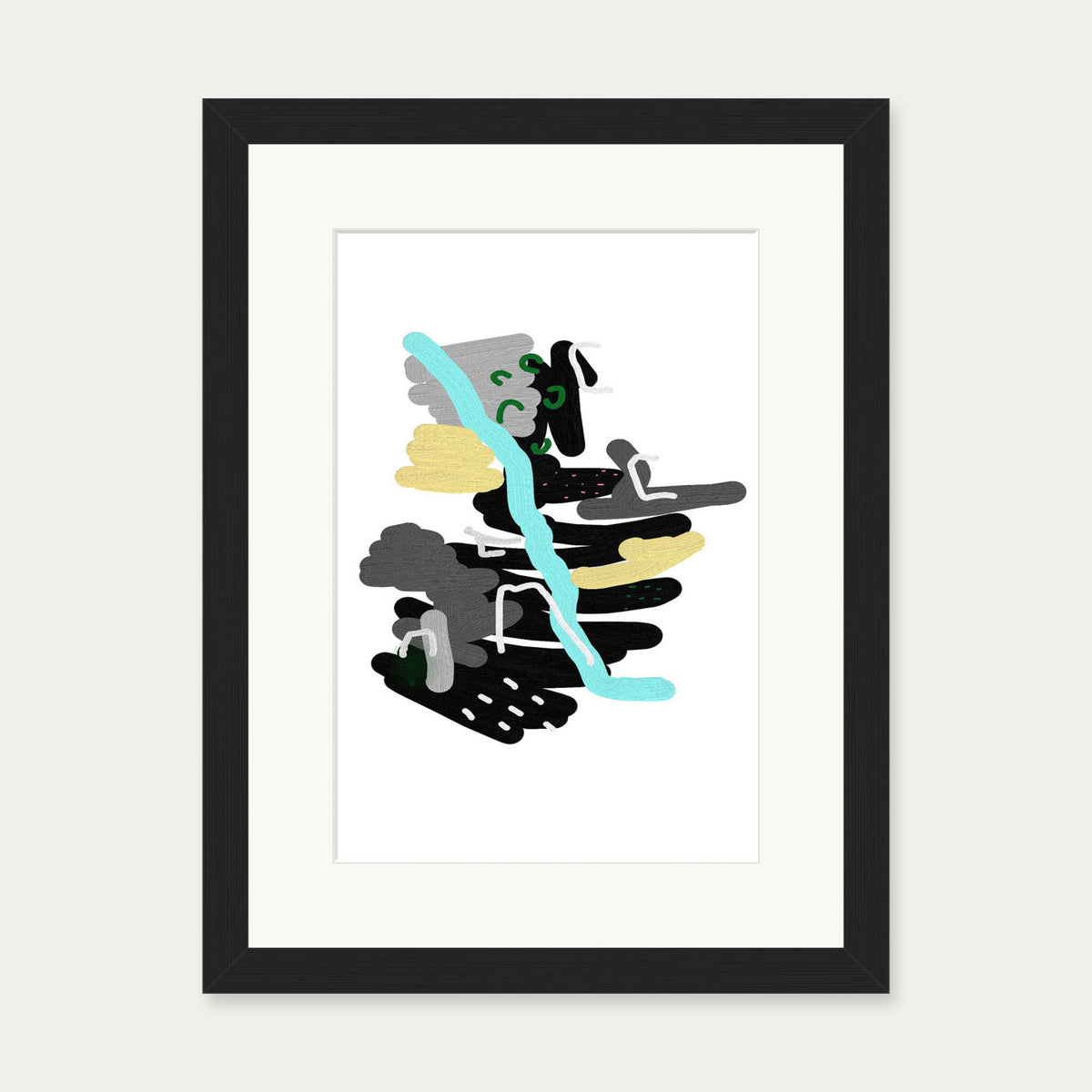 Contemporary 1 Art Print — 30 x 40 cm — Black Frame