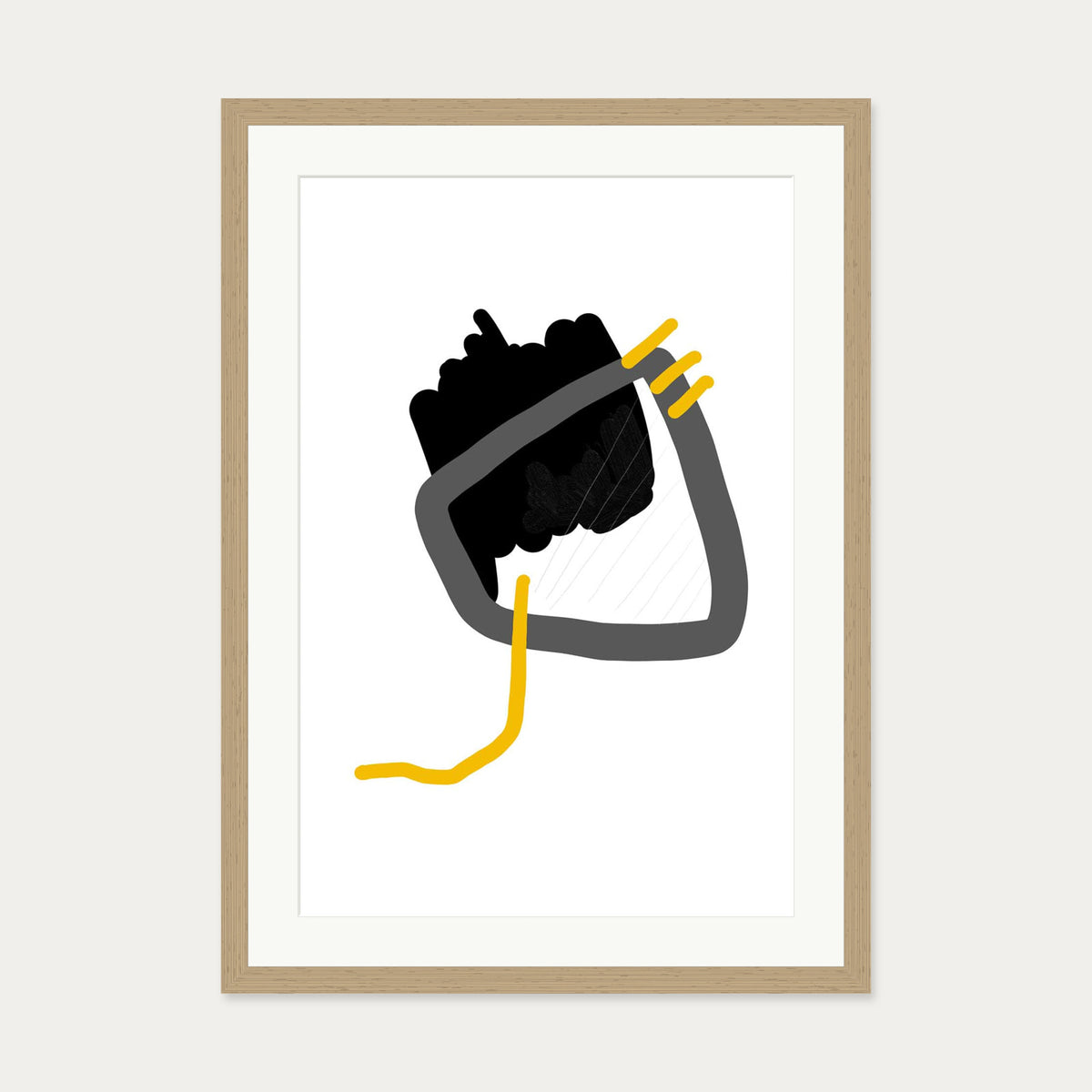 Contemporary 2 Art Print — 50 x 70 cm — Oak Frame