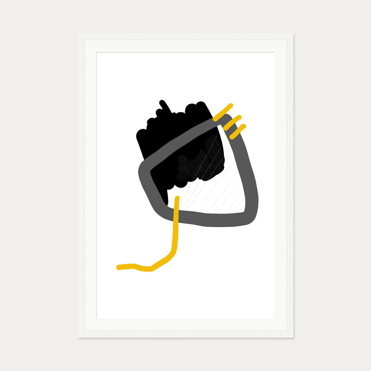 Contemporary 2 Art Print — 70 x 100 cm — White Frame