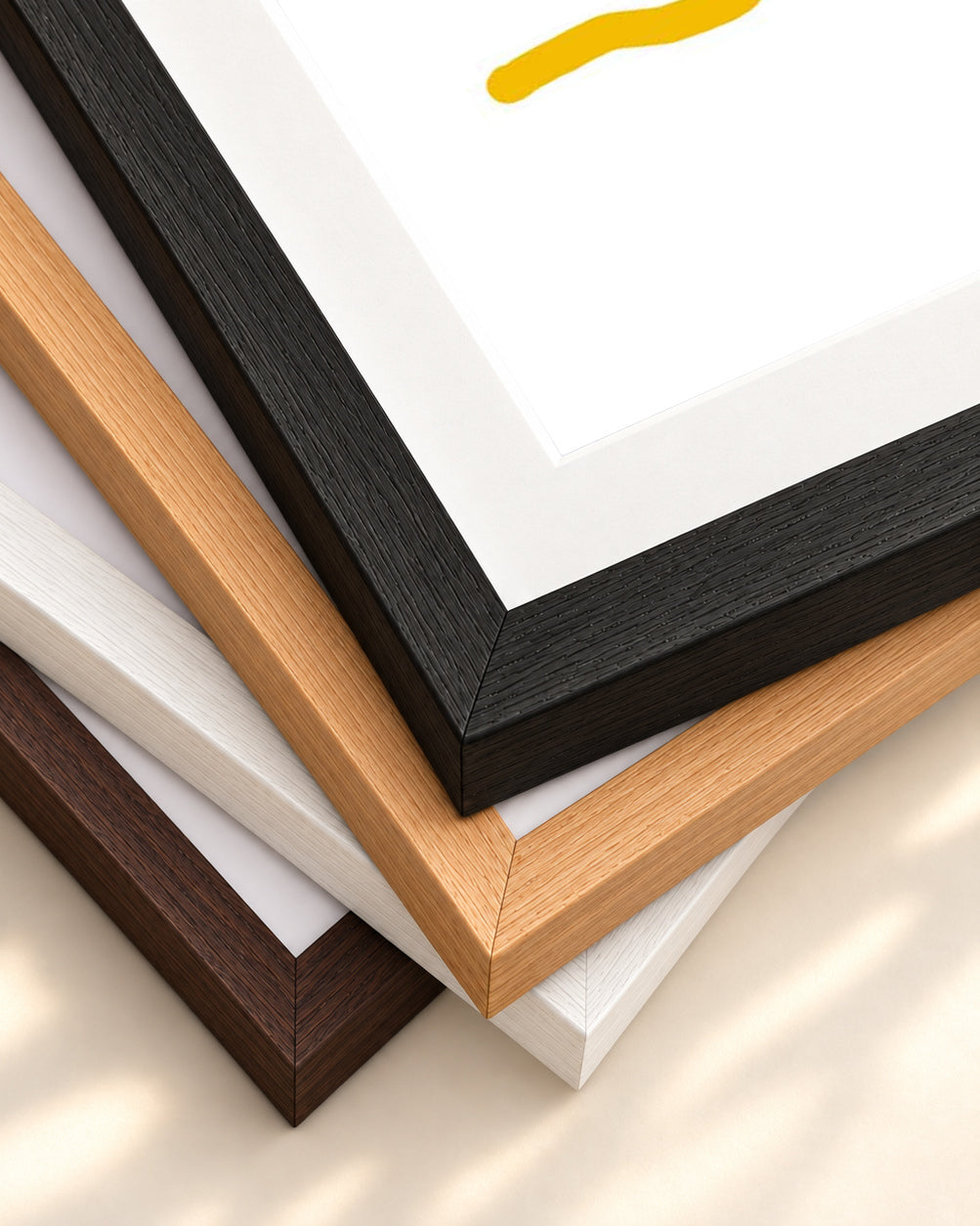 Contemporary 2 Art Print — framed print corner with 5 cm mount and bevel