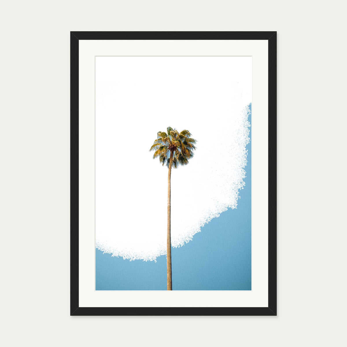Contemporary Palm Tree Art Print — 50 x 70 cm — Black Frame