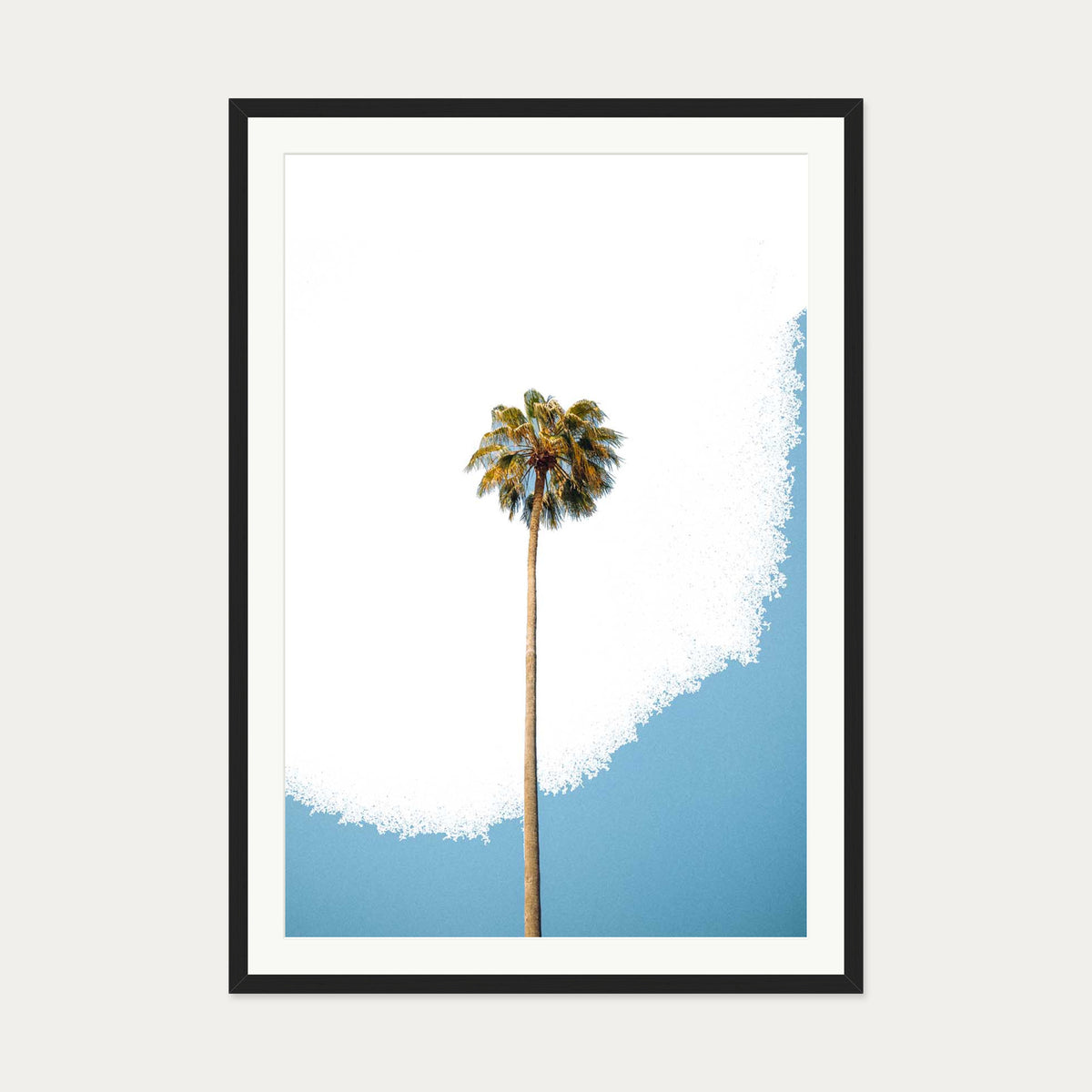 Contemporary Palm Tree Art Print — 70 x 100 cm — Black Frame