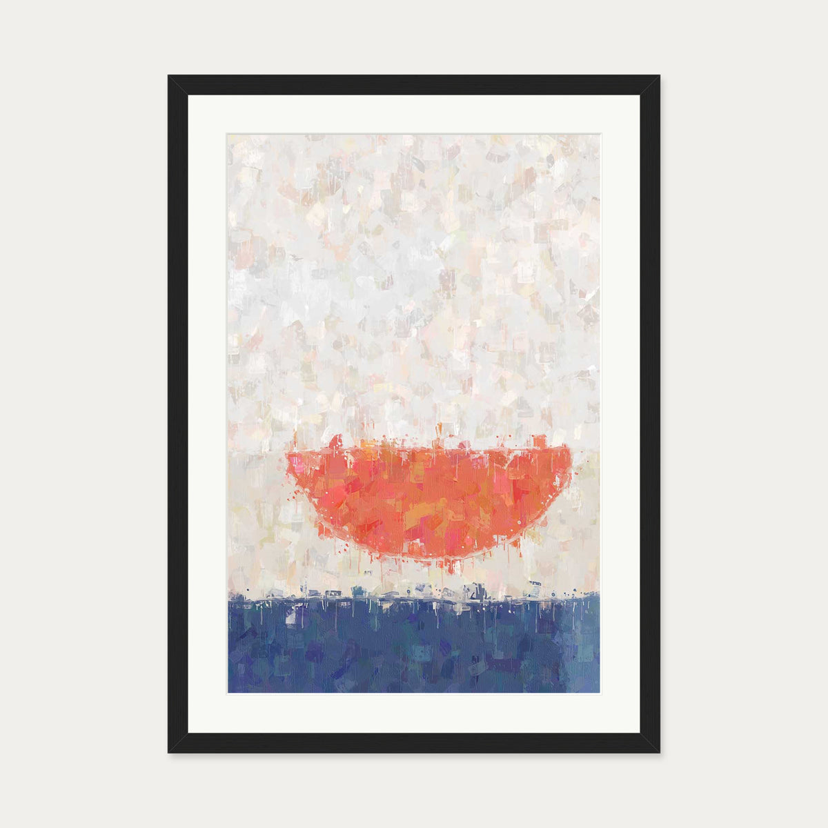Contemporary Sunrise Art Print — 50 x 70 cm — Black Frame