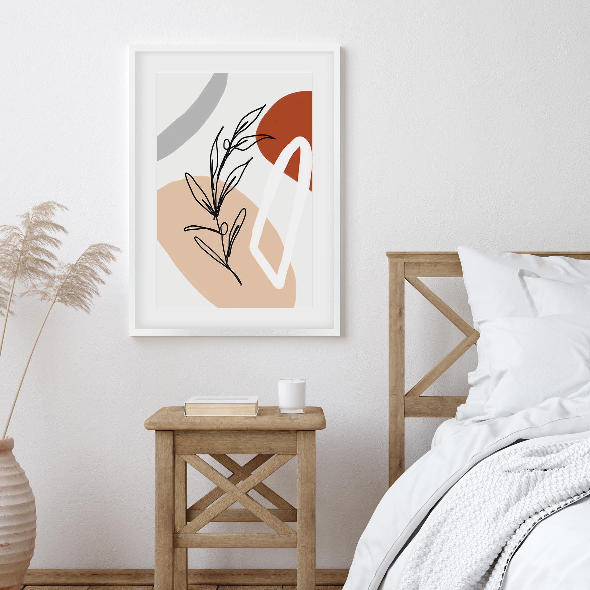 Abstract Botanical Shapes Framed Art