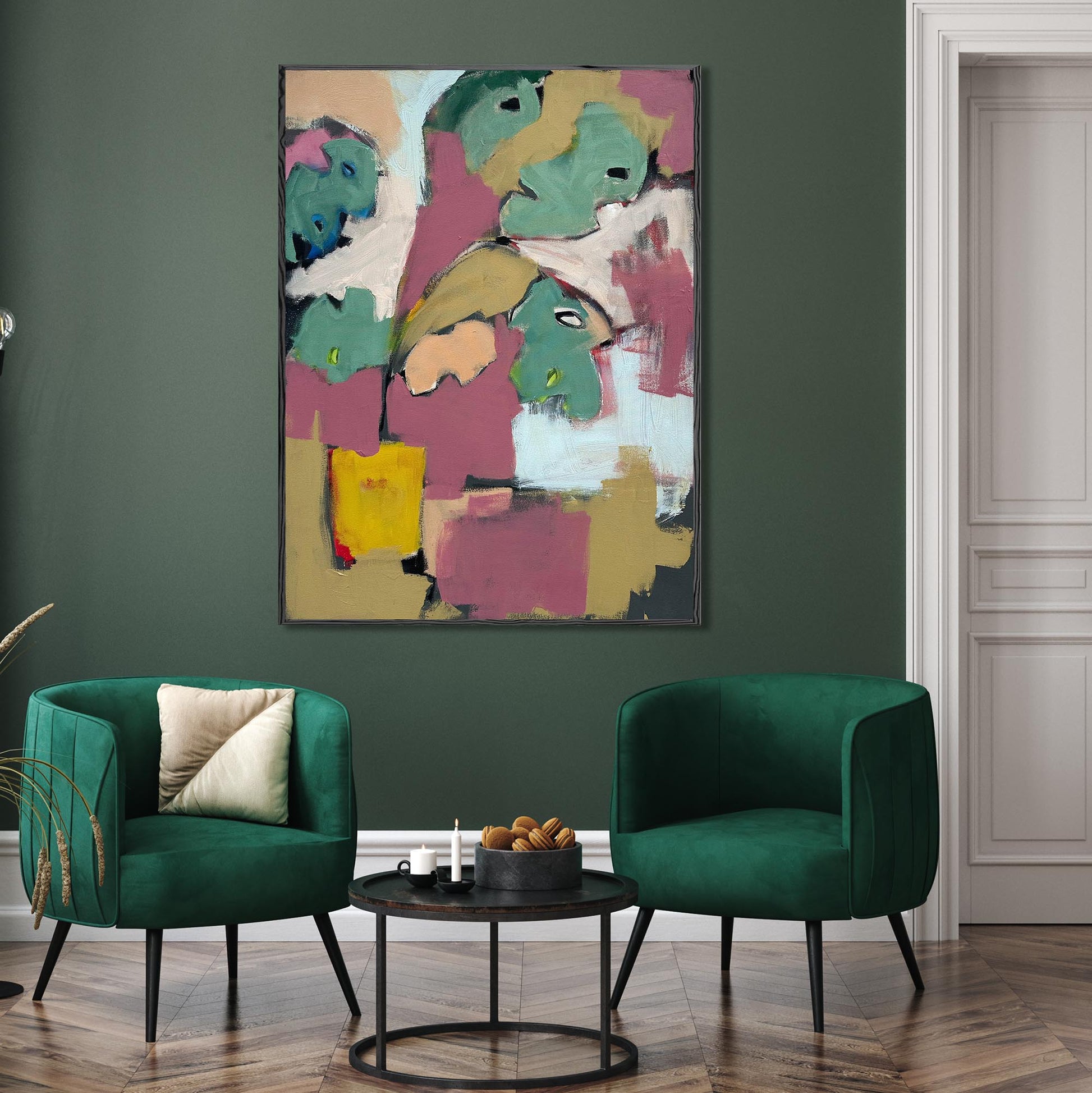 Botanical Haze - Original Painting-Abstract House