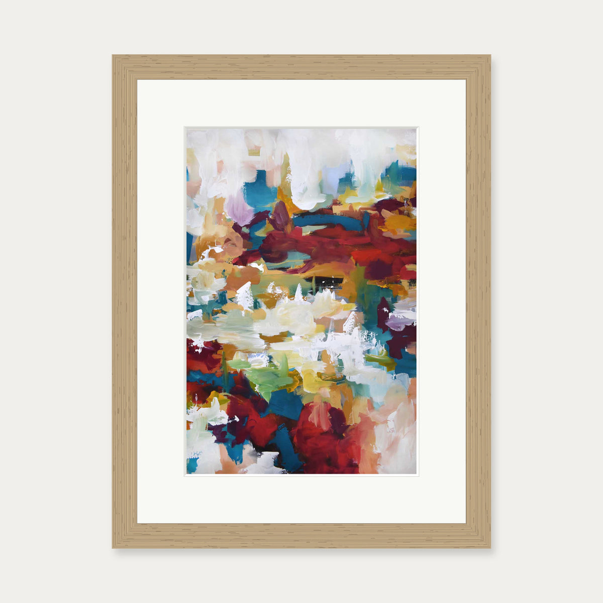 Abstract 412 Art Print — 30 x 40 cm — Oak Frame