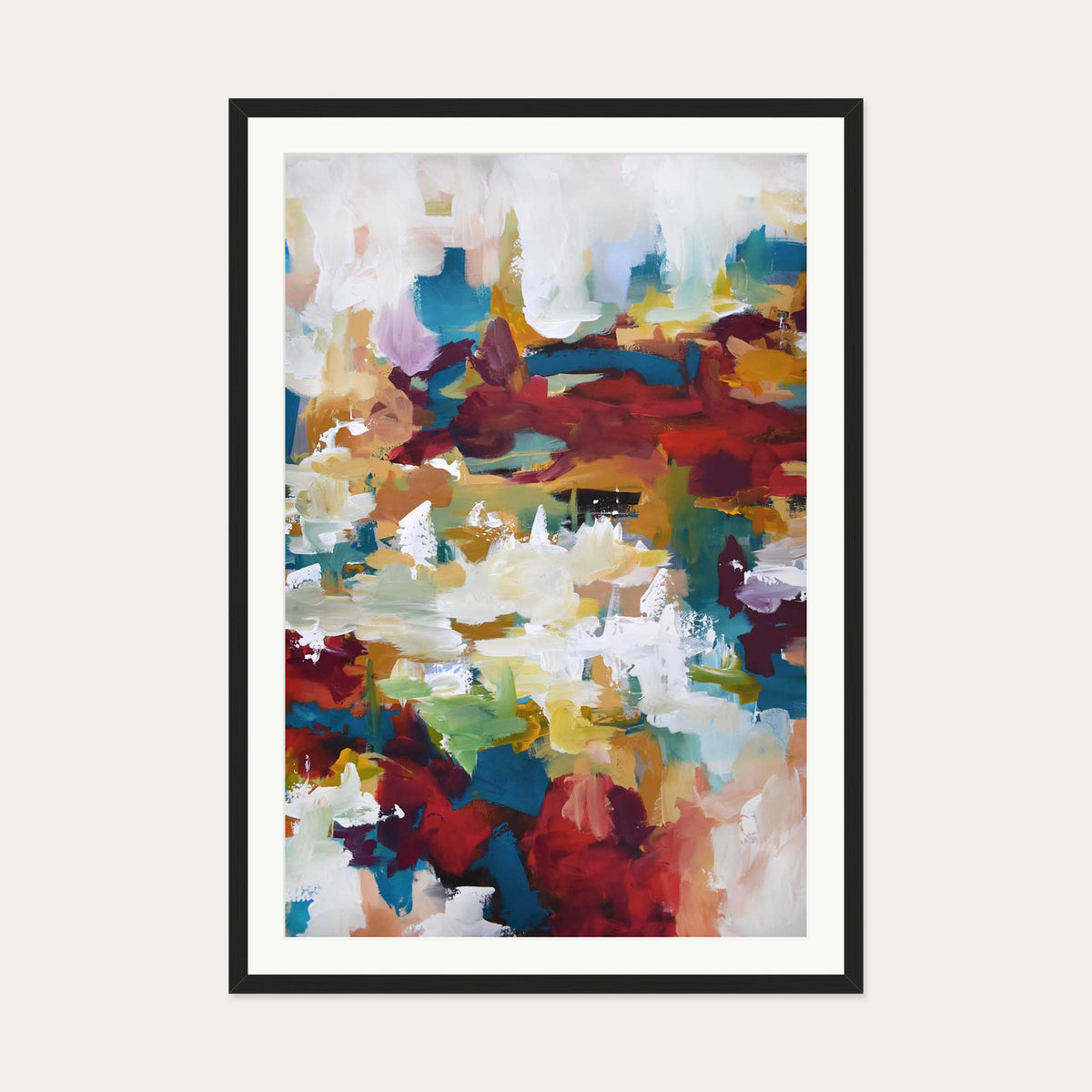 Abstract 412 Art Print — 70 x 100 cm — Black Frame
