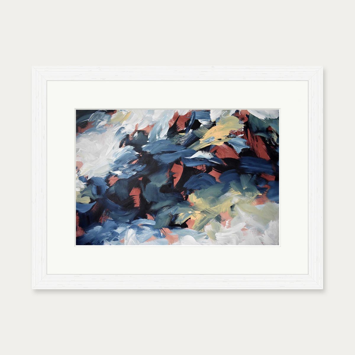Abstract 464 Art Print — 30 x 40 cm — White Frame