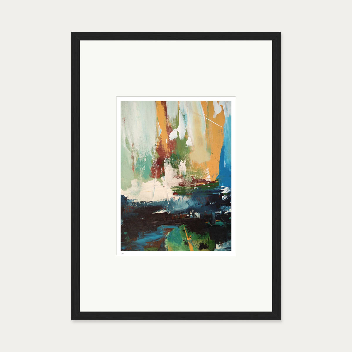 Colour Block 24 Limited Edition Print — 50 x 70 cm — Black Frame